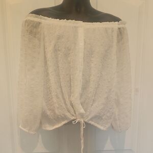 White Off-Shoulder Women's Top